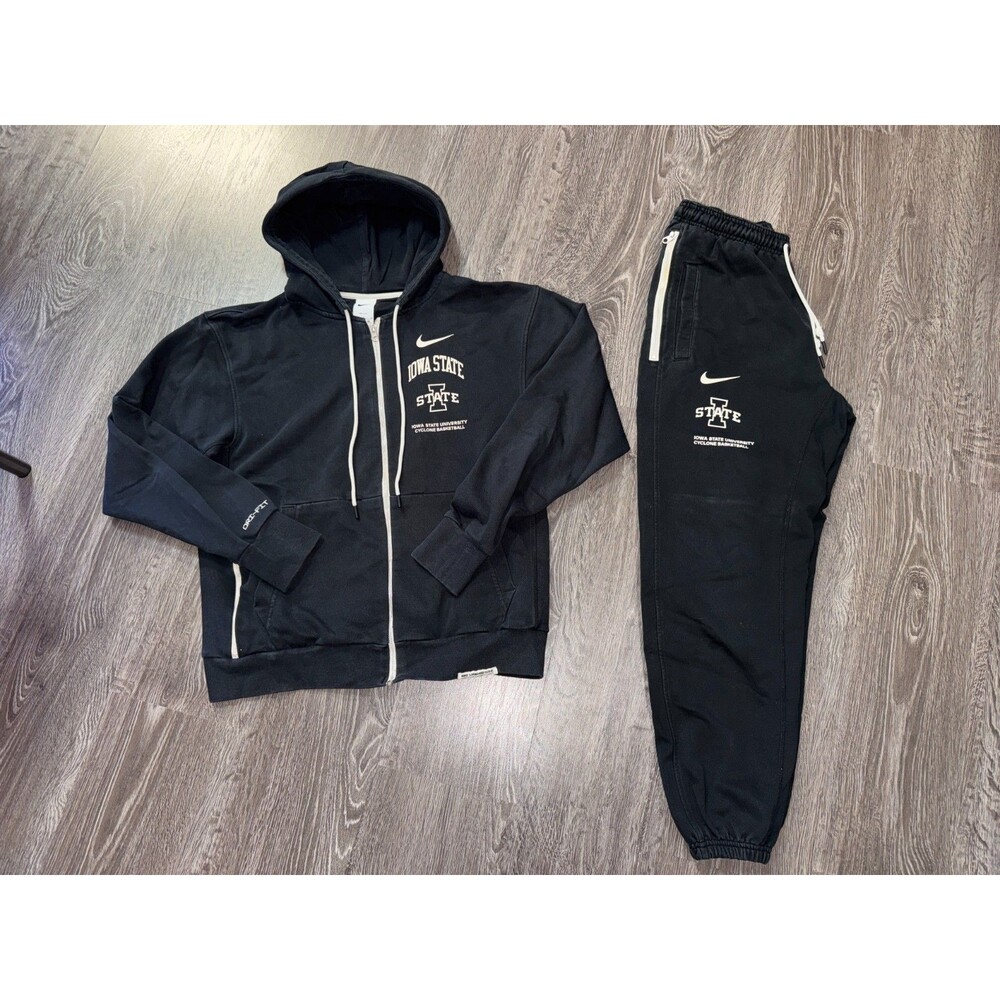 M Nike Iowa State Cyclones Basketball Team Issued PE Travel Set Hoodie & Pants